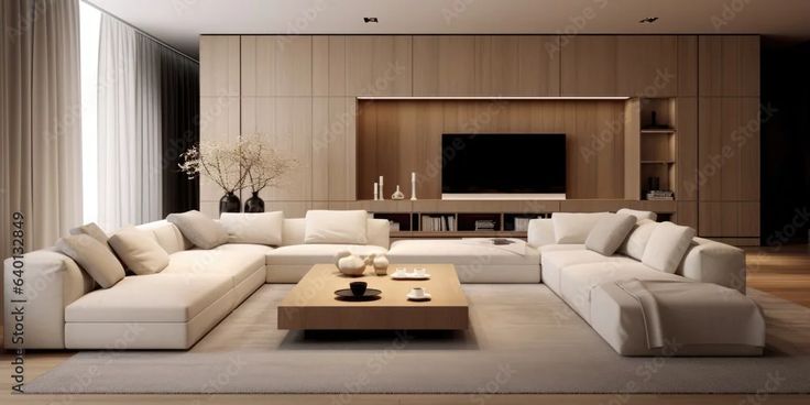 Стокова ілюстрація minimalist interior design of modern living room adobe stock